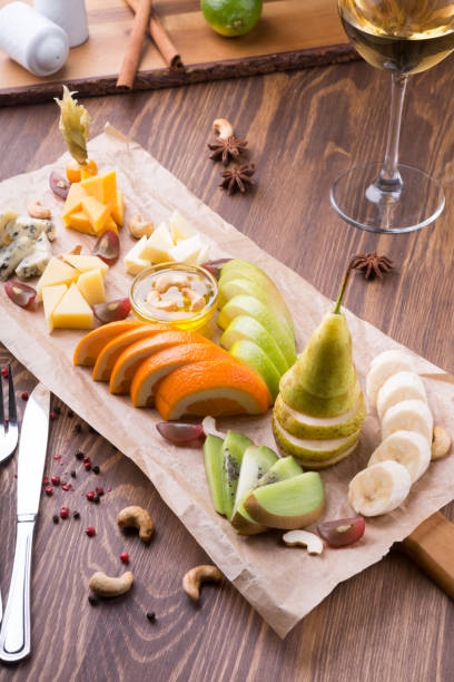 istock Fruit platter full of snacks for white wine 1067689222
