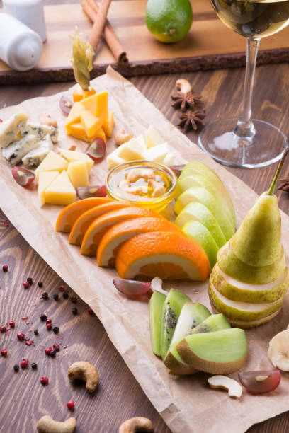 istock Fruit platter full of snacks for white wine 1067694120