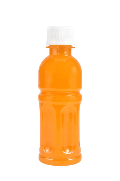 istock Orange Juice in a Bottle Isolated on White 1067696472