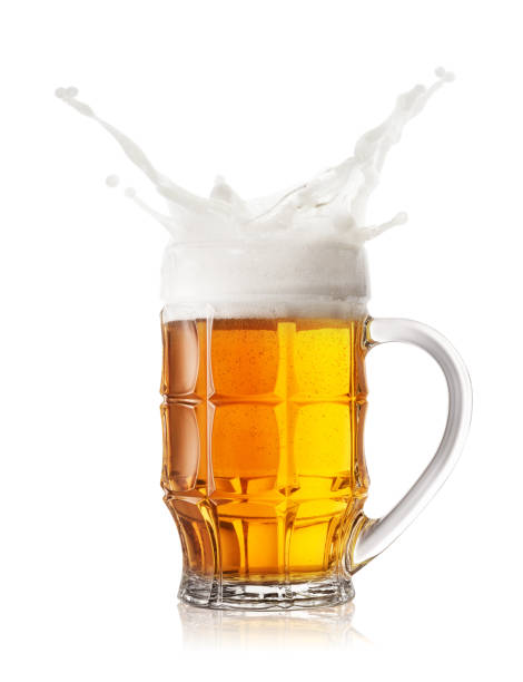 istock Foam splash in faceted beer mug 1067711176
