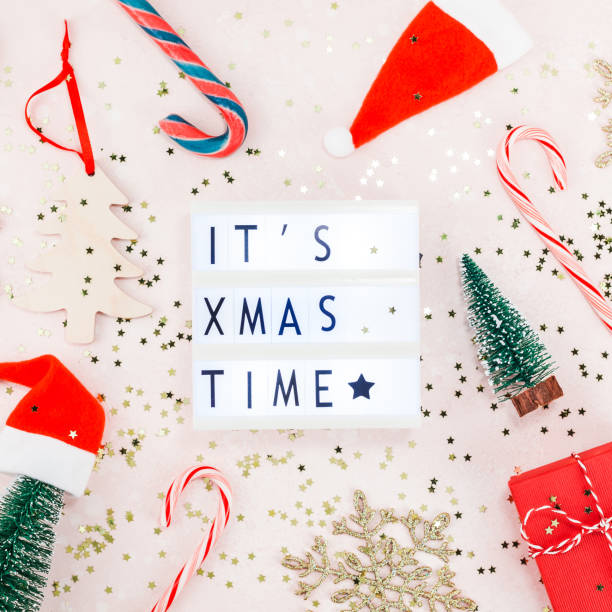 istock New Year or Christmas decoration flat lay 1067723126