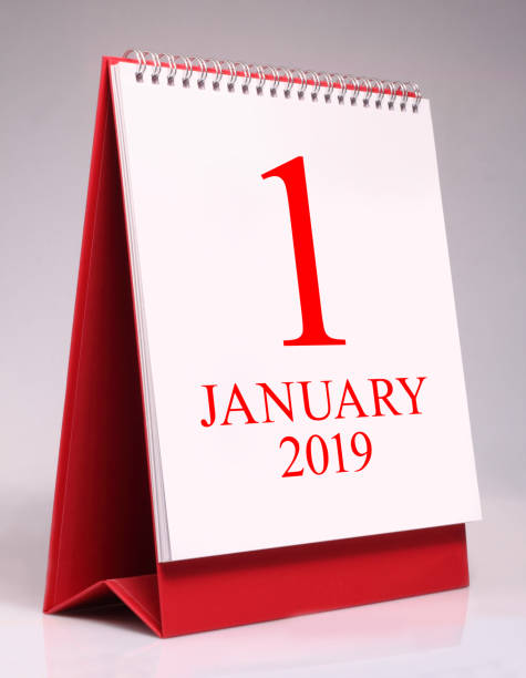 istock Simple desk calendar for New Year 2019. 1067726556