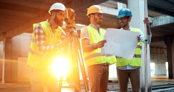 istock Picture of construction engineer working on building site 1067734316