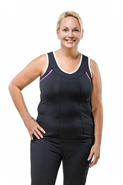 istock Overweight woman posing for before image 1067740948