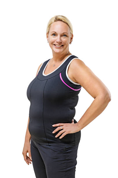 istock Overweight woman posing for before image 1067741096