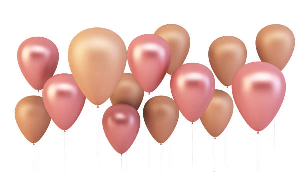 istock pink and gold balloons isolated 1067741958