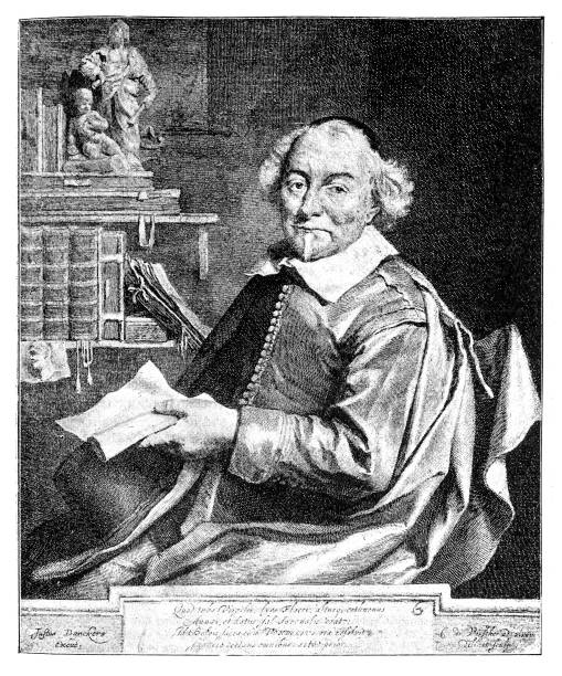 ヴォンデル (17 1587年 11 月-1679 年 2 月 5 日) はオランダの詩人、作家、劇作家 - 詩人 ジョン・ドライデン点のイラスト素材／クリップアート素材／マンガ素材／アイコン素材