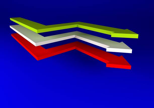 istock financial arrows on a blue background 1067743964