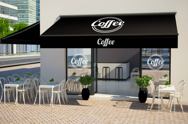 istock cafe facade mockup showing displays and awning 1067745378
