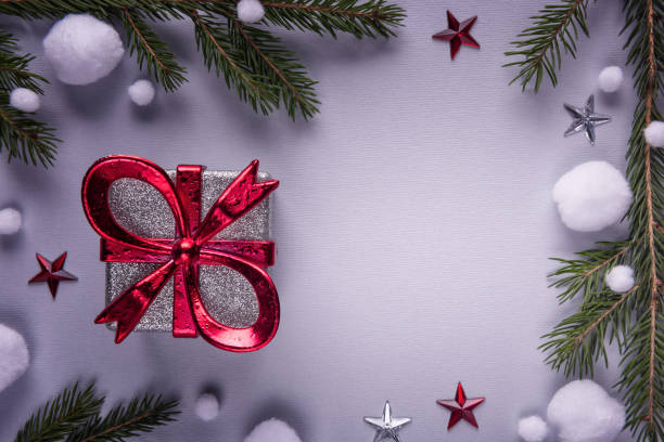 istock Greeting card background with Christmas decoration 1067747694