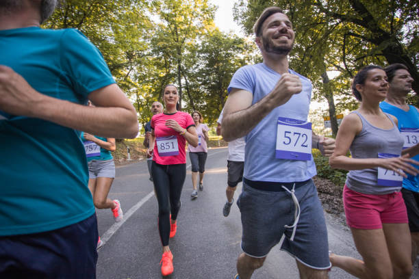 istock Marathon race on the road! 1067751480