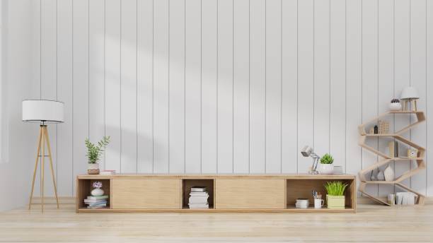 istock Cabinet TV in modern living room 1067756116