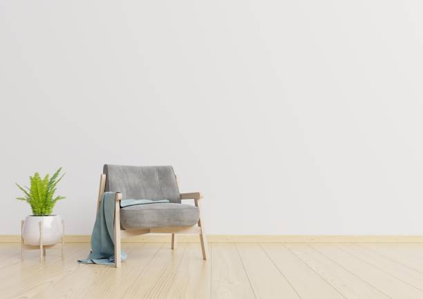 istock The interior has a armchair and lamp 1067756260