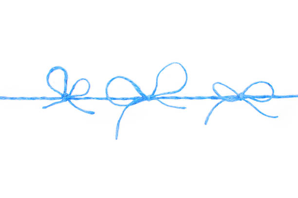 istock Blue rope with bows isolated on white background 1067759248