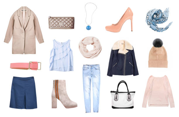 istock Women's clothes set isolated.Clothing collage. 1067767764
