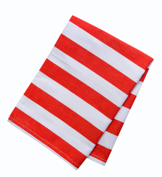 istock Kitchen towel striped cloth set isolated. 1067768540