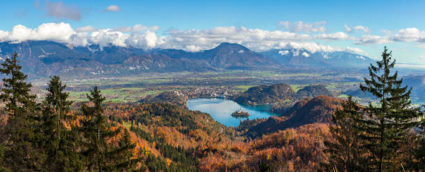 istock Lake Bled and island with church 1067774574