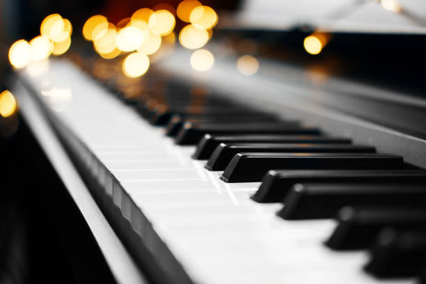 istock piano keys bokeh in the background Christmas lights 1067782886