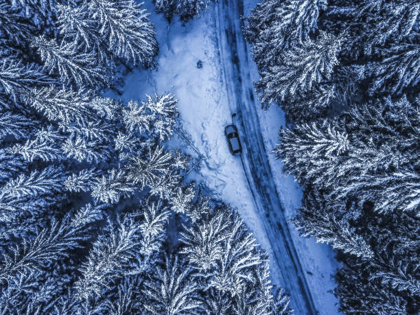 istock Idyllic winter landscape from above 1067785146