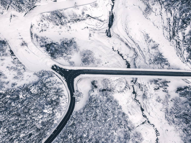 istock Idyllic winter landscape from above 1067785152
