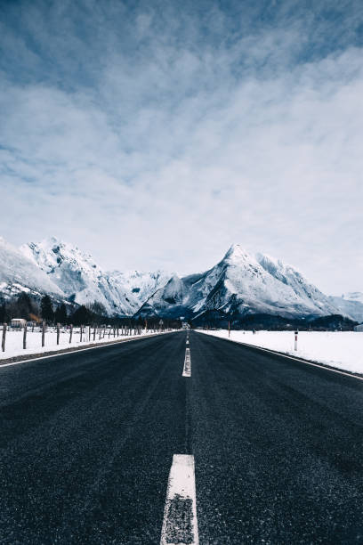 Winter roads in the mountains