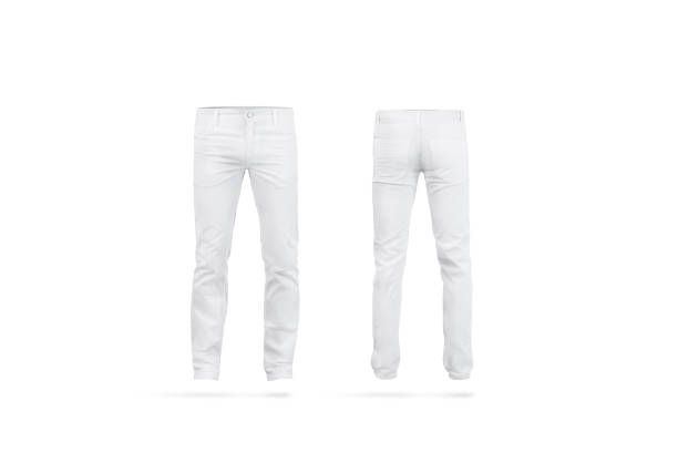 istock Blank white mens pants mock up, isolated 1067787574