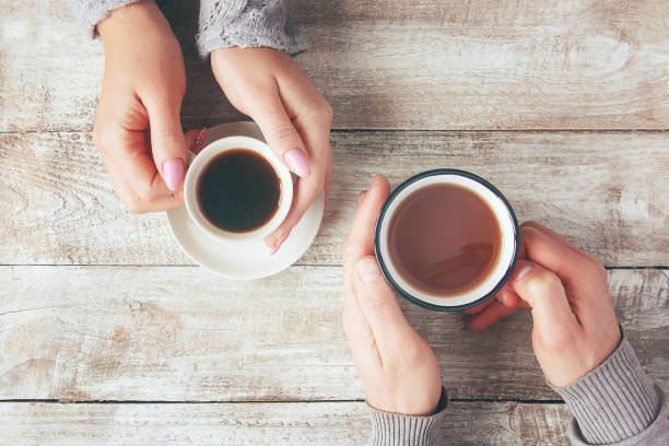 istock A cup of tea in the hands. Selective focus. 1067800934
