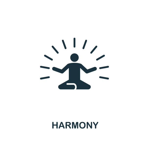 symbol der harmonie. premium-stil design aus teamarbeit ikonensammlung. ui und ux pixel perfekte harmonie-symbol für apps, software, webdesign, print-nutzung. - usage stock-grafiken, -clipart, -cartoons und -symbole