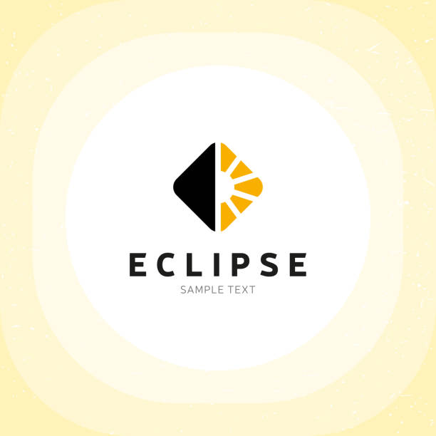 illustrations, cliparts, dessins animés et icônes de modèle de conception logo vector eclipse - eclipse