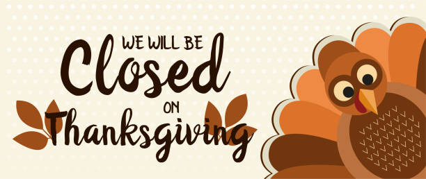 Closed on thanksgiving vector art illustration