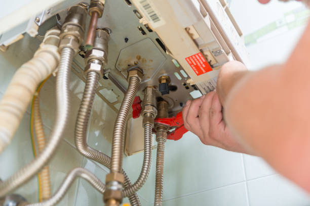istock Technician repairing Gas Furnace 1067826306