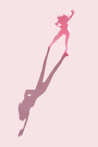 istock Girl made of pink polystyrene 1067829778