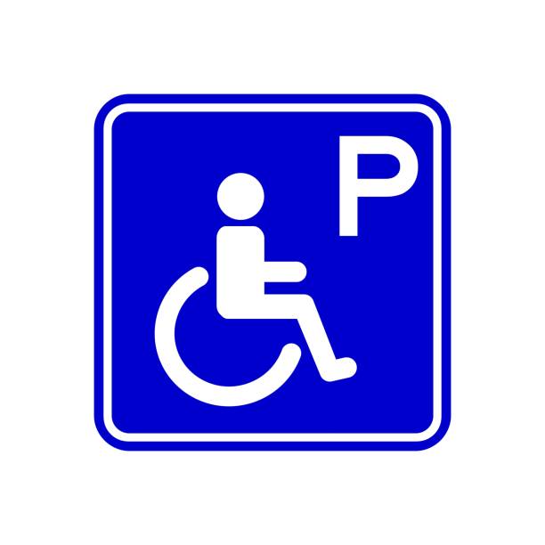 140+ Blue Handicap Sign Background Stock Illustrations, Royalty-Free