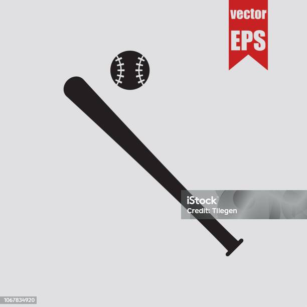 Baseball Iconvector Illustration Stock Illustration - Download Image Now - Baseball Bat, Icon Symbol, Base - Sports Equipment