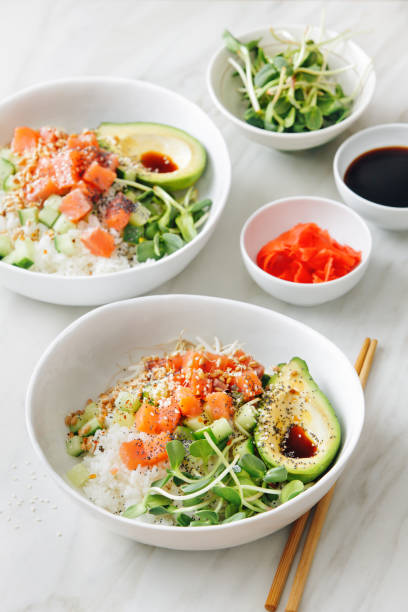 istock Poke bowls with ponzu dressing 1067837900