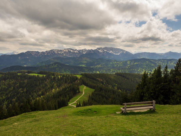 istock wooden bench on the Blomberg 1067840540