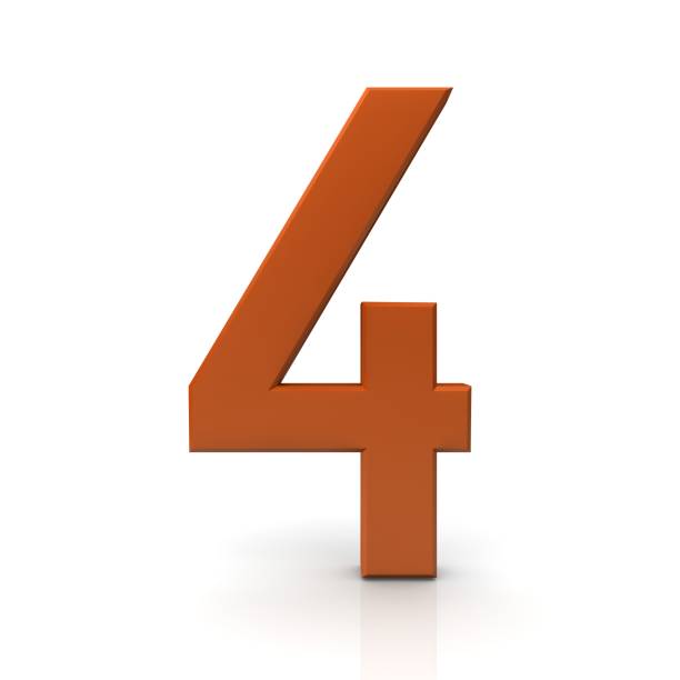 istock number 4 four 3d orange sign 1067841228