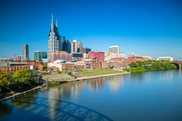 istock Nashville Skyline from John Seigenthaler Pedestrian Bridge 1067843894