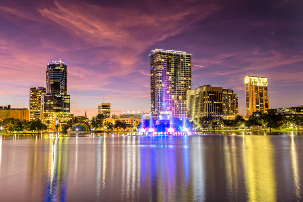 istock Downtown Orlando from Lake Eola Park at Dusk 1067846976