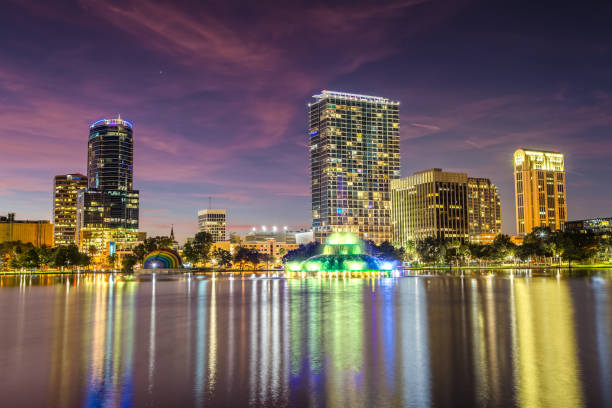 istock Downtown Orlando from Lake Eola Park at Dusk 1067846994