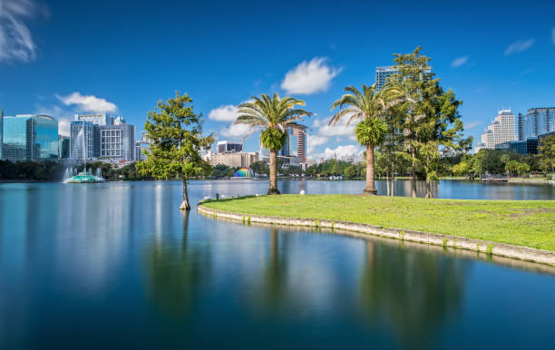 istock Downtown Orlando from Lake Eola Park on a beautiful sunny Day 1067847126