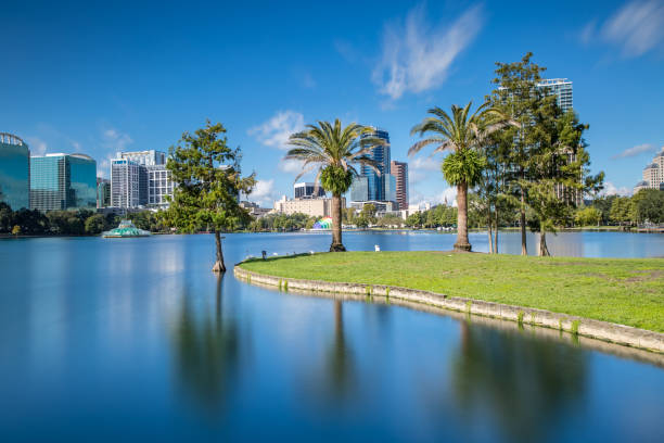 istock Downtown Orlando from Lake Eola Park on a beautiful sunny Day 1067847148