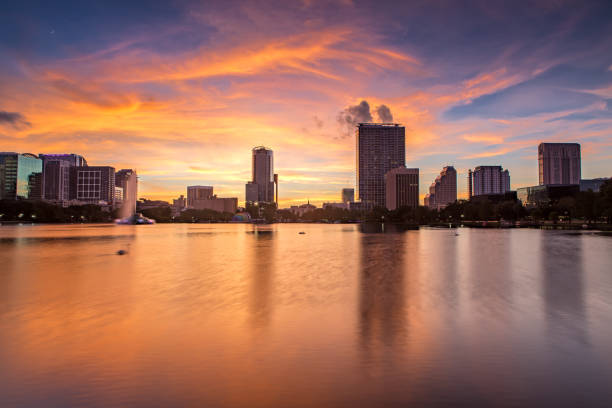 istock Downtown Orlando from Lake Eola Park at Sunset 1067847182