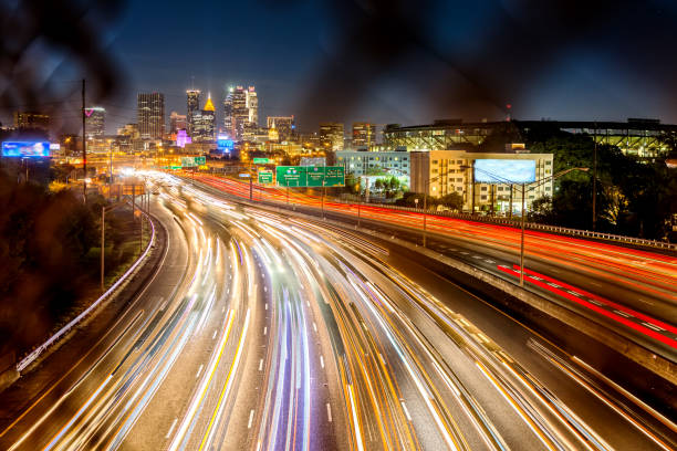 istock Downtown Atlanta Skyline from Pryor Road at Night 1067853778