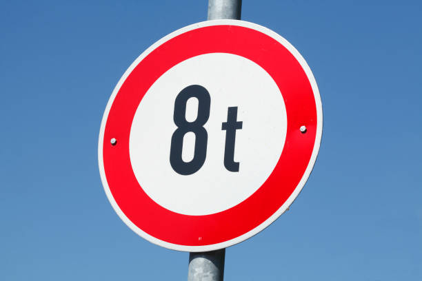 istock Traffic sign passage up to 8 tons 1067854108