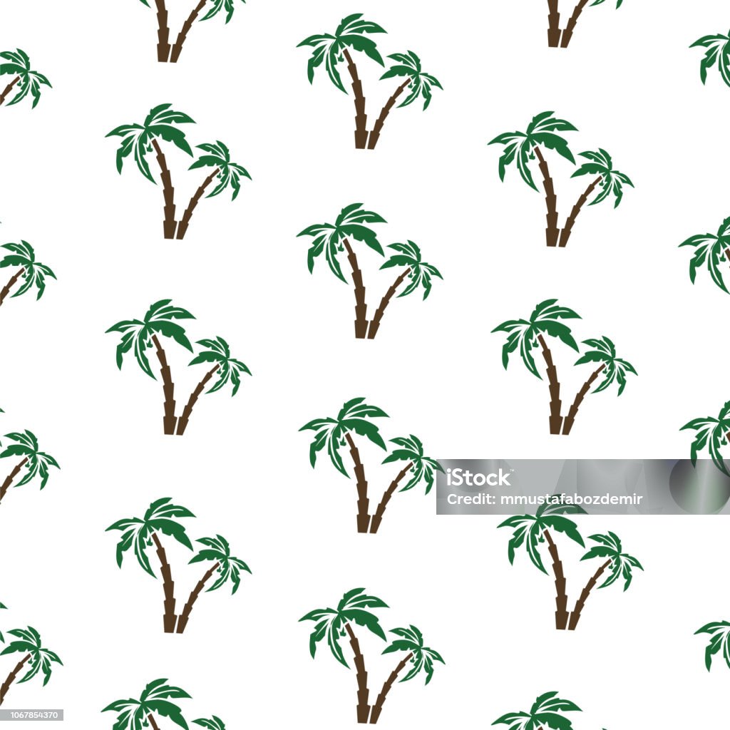 Palm Pattern Draw Stock Illustration - Download Image Now - Abstract ...