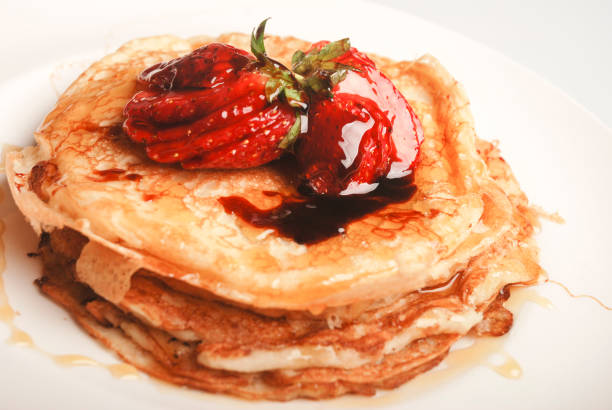 istock Pancakes with strawberry fruit 1067855382