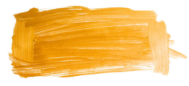istock Golden christmas brush stroke paint over isolated background 1067860674