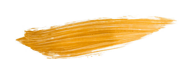 istock Golden christmas brush stroke paint over isolated background 1067861102