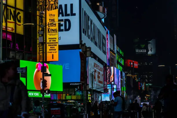 Night view of the New York Times Square (TimesSquare)